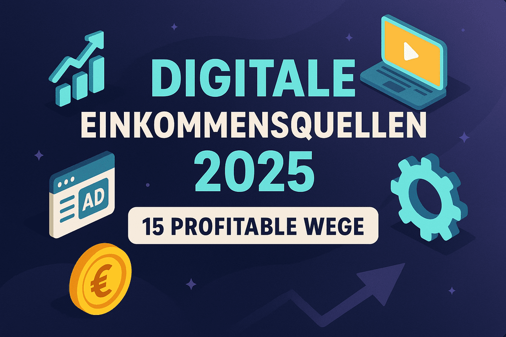 Digitale Einkommensquellen 2025: Die 15 profitabelsten Wege für passives Einkommen online