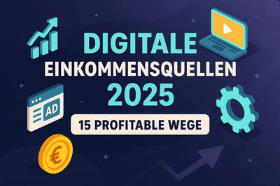 Digitale Einkommensquellen 2025: Die 15 profitabelsten Wege für passives Einkommen online